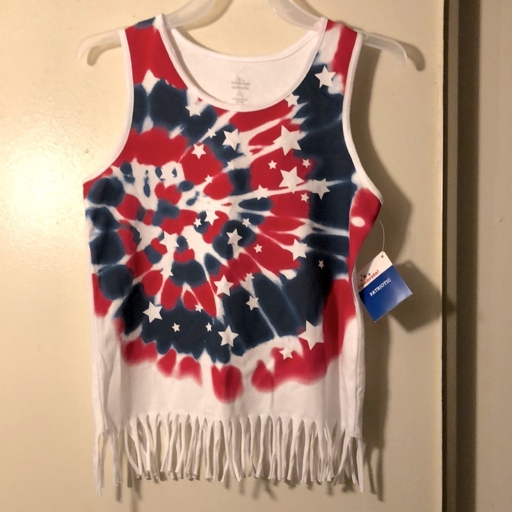 Patriotic top tie-dye  kidsTank top